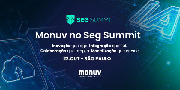 Header email segsummit 1 VMS em nuvem e IA para central de monitoramento